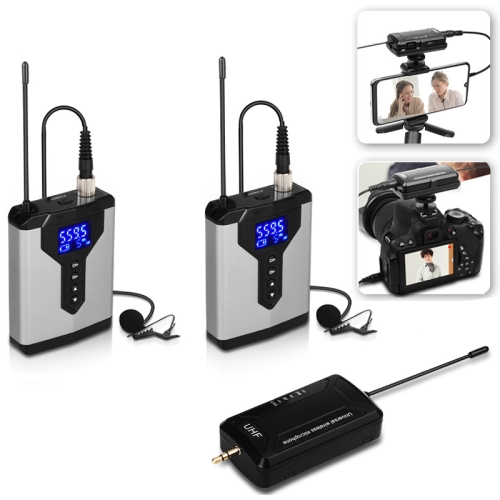 

Q6 1 Drag 2 Wireless Lavalier With Stand USB Computer Recording Microphone Live Phone SLR Lavalier Microphone