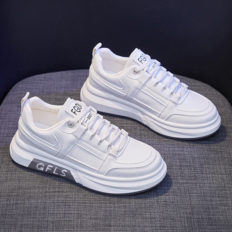 

Student Basic White Shoes Running Sneakers Casual Shoes, Size: 38(Beige)