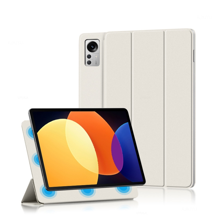

Original Xiaomi Pad 5 Pro 12.4 Magnetic Double Side Protective Case Dormant Leather Case(White)