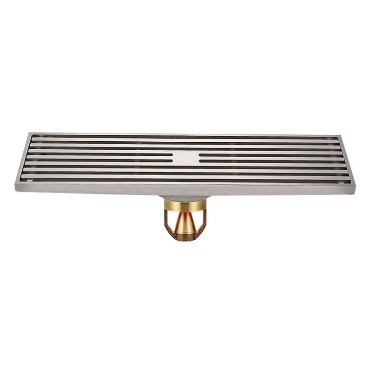 

8x30cm Extended Full Copper Strip Floor Drain, Style: K8035 Nickel Brushes+Magnetic Suspension