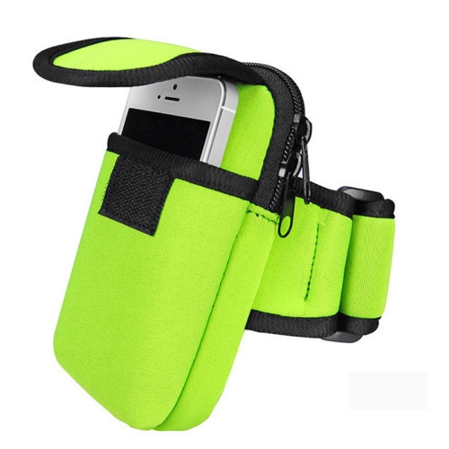 

S210 Neoprene Arm Bag Outdoor Sports Mobile Phone Bag Coin Purse(Green)