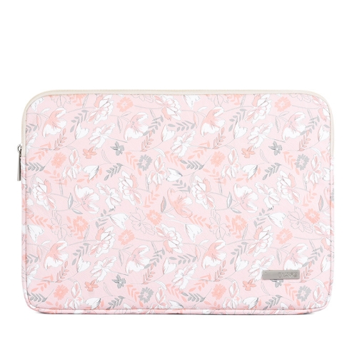 

G4-01 13 Inch Laptop Liner Bag PU Leather Printing Waterproof Protective Cover(Light Pink)