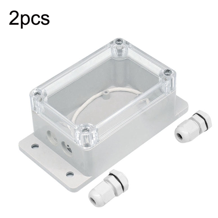 

2pcs Switch Modified Part IP66 Waterproof Shell Transparent Upper Hole PG7+Wiring Port