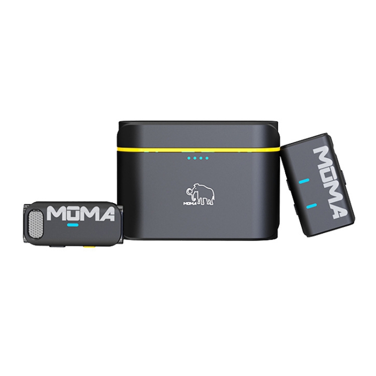 

MOMA Lark M1 1 In 1 Mirrorless Camera Live Mini Wireless Lavalier Microphone with Charging Box
