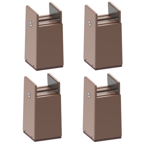 

4pcs/set Adjustable Furniture Heightening Feet Pad, Size: 100mm High(Brown Widened Plywood Type For 10-50mm)