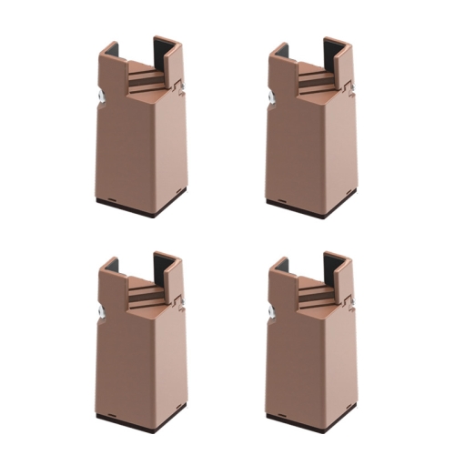 

4pcs/set Adjustable Furniture Heightening Feet Pad, Size: 100mm High(Brown Clip Chair Foot For 22-42mm)