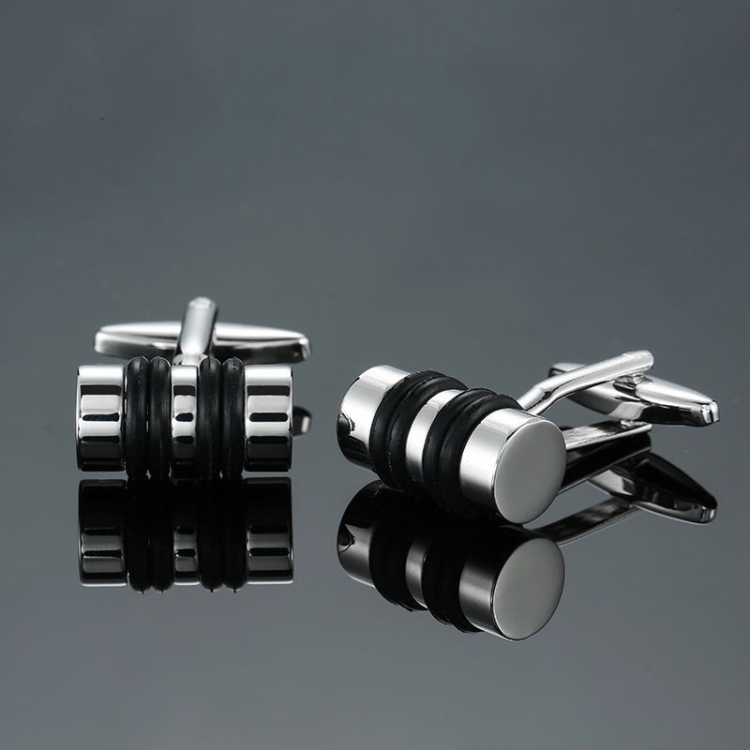 

2 pairs Men Brass Plated Shirt Cufflinks, Color: Cylindrical Rope