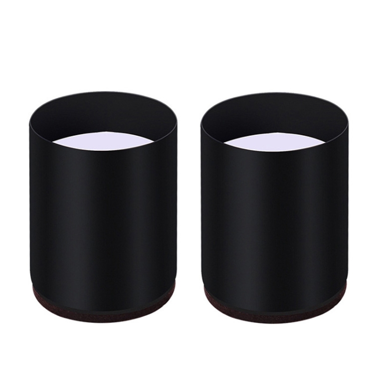 

2pcs/set Furniture Carbon Steel Wraparound Heightening Foot Pad, Style: Round 4x5cm (Black)