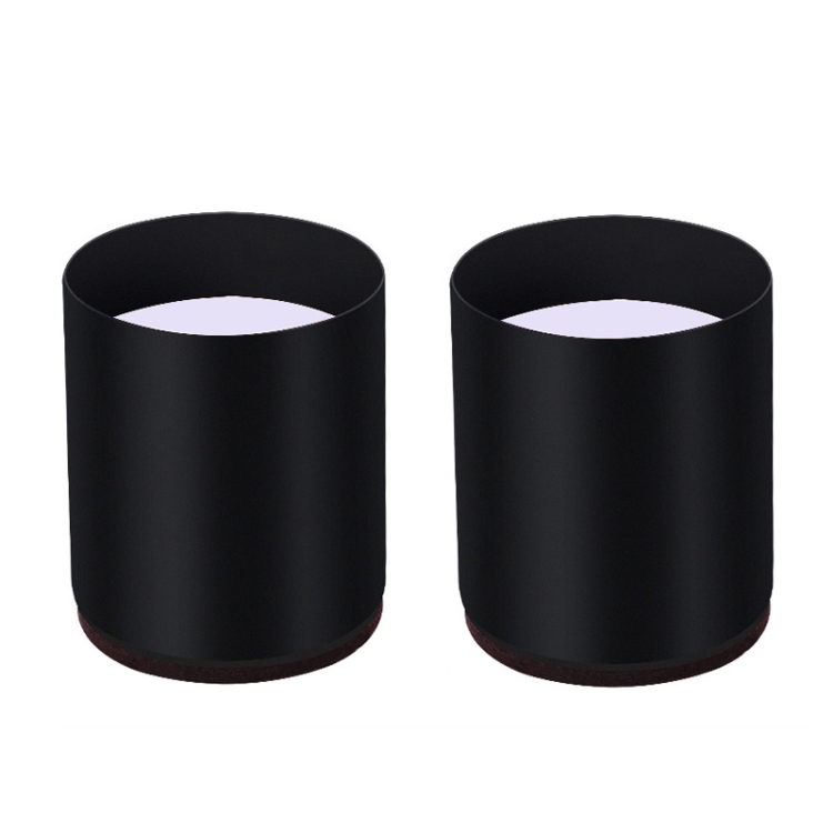 

2pcs/set Furniture Carbon Steel Wraparound Heightening Foot Pad, Style: Round 6x5cm (Black)