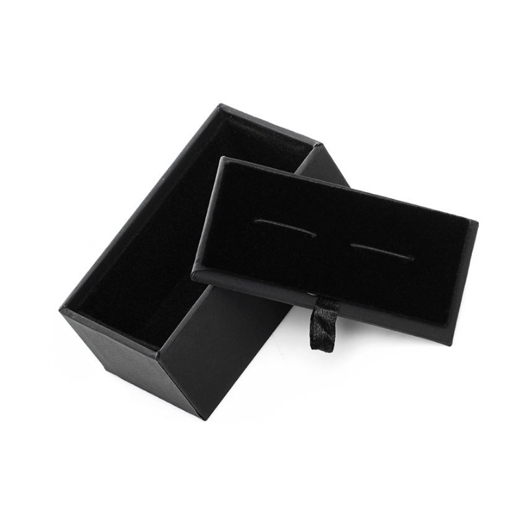 

5pcs Cufflinks Tie Clip Box Jewelry Packaging Paper Box, Style: Pinhole Dual Line