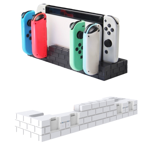 

For Nintendo Switch / Switch OLED SW488 Power Bracket Game Card Storage Stand Handle Charging Seat(White)