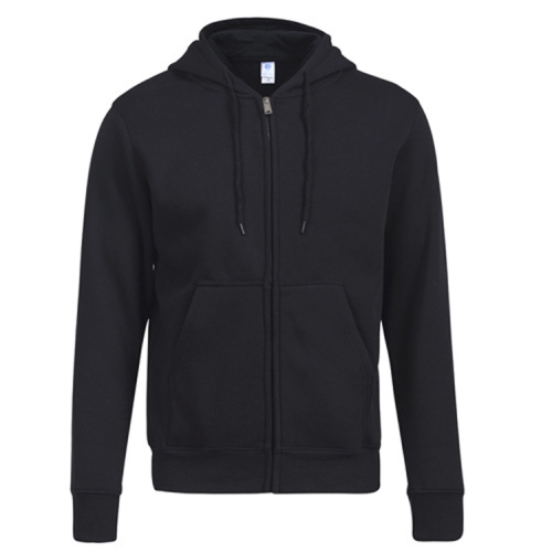 

Zipper Cardigan Hooded Sweater Autumn Winter Fleece Coat Couple Sweatshirt, Size: XXXL(Black)