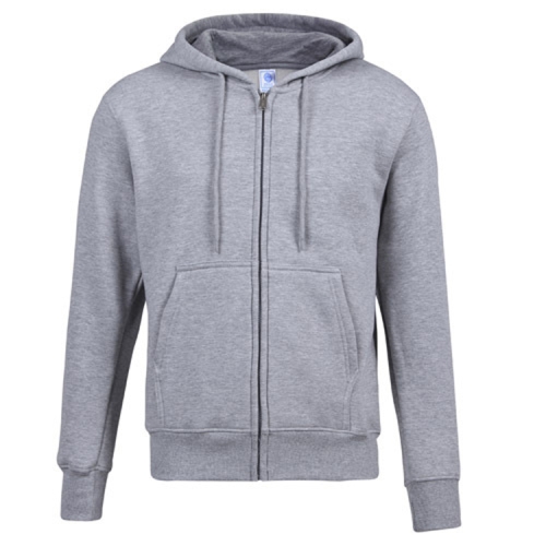 

Zipper Cardigan Hooded Sweater Autumn Winter Fleece Coat Couple Sweatshirt, Size: XXXL(Gray)