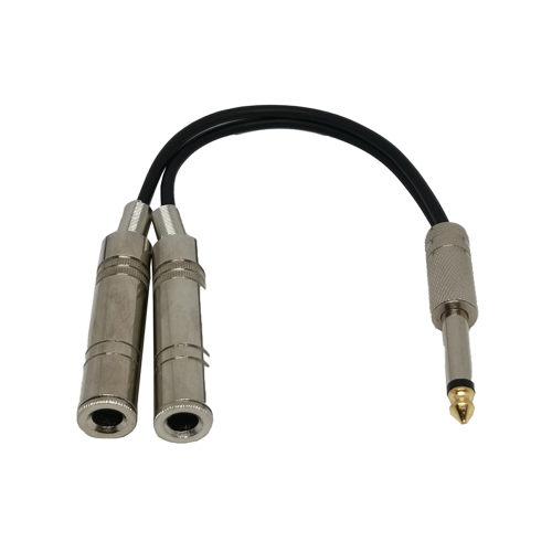 

6.35mm Male To 2 Female Single Channel Noise Reduction Shielded Bass Electric Guitar Cable Musical Instrument Accessories(0.2m)