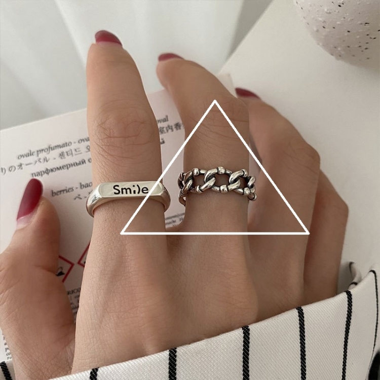 

Happy Smiley Face Love Wear Combination Ring, Color: J3402