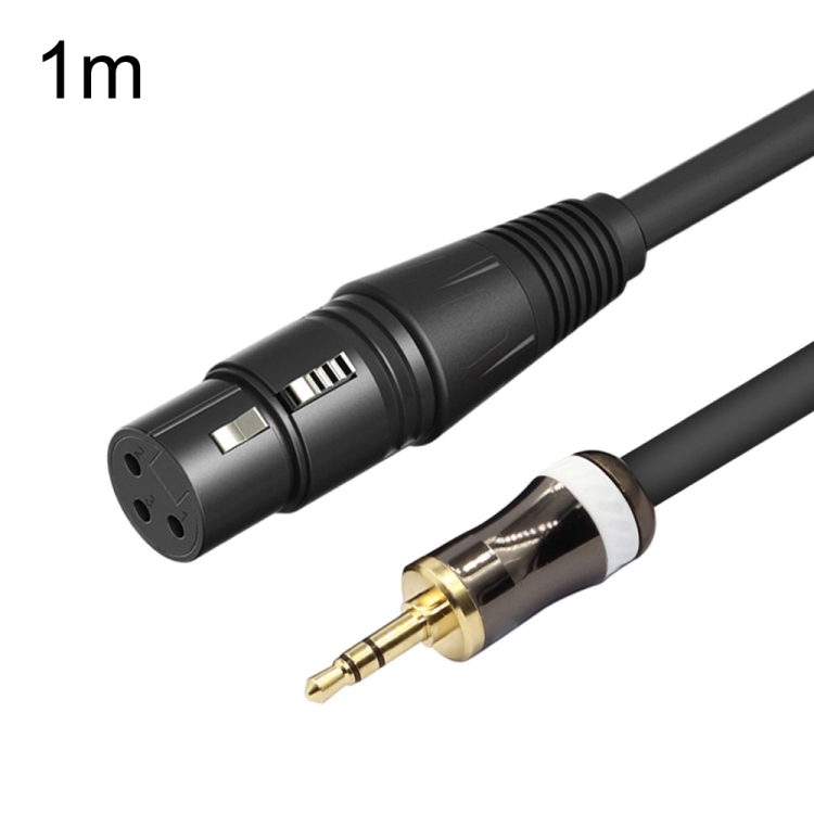 

3.5mm To Caron Female Sound Card Microphone Audio Cable, Length: 1m