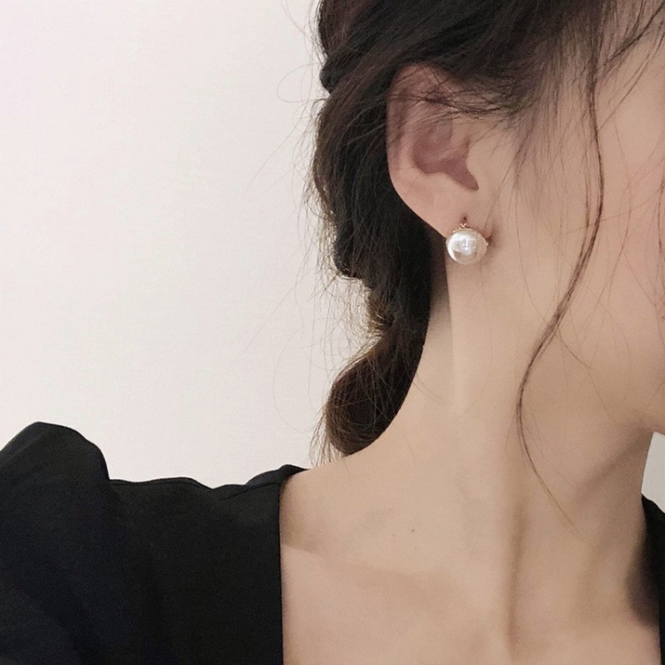 

Shell Double Layer Earrings with Diamond Earrings, Color: EH1459