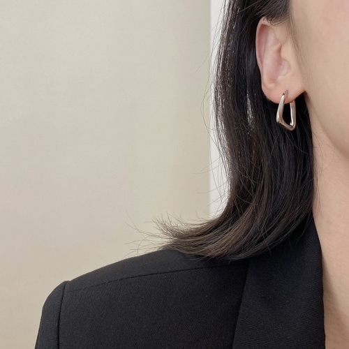 

Shell Double Layer Earrings with Diamond Earrings, Color: EH0702