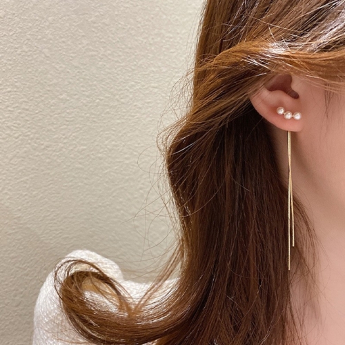 

Shell Double Layer Earrings with Diamond Earrings, Color: EH1336