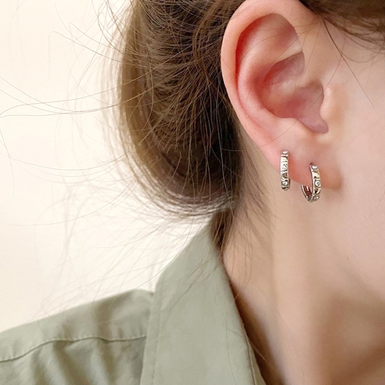 

Shell Double Layer Earrings with Diamond Earrings, Color: EH1364