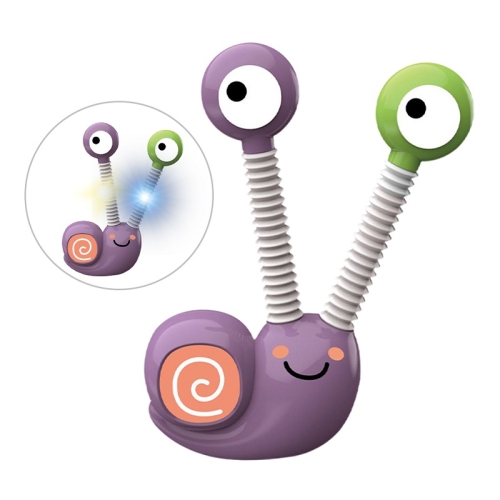 

Telescopic Tube Snail Children Decompression Toy, Color: With Light Perple