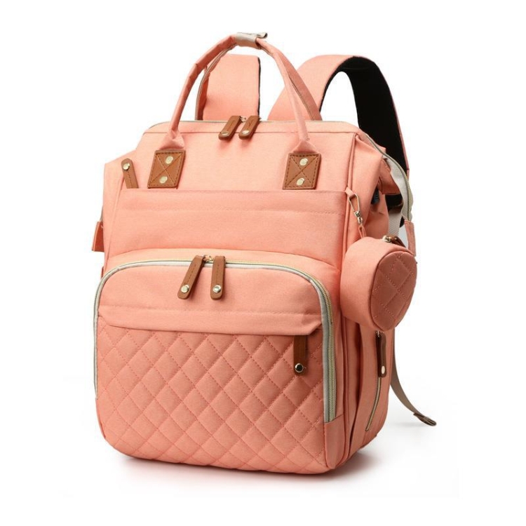 

Large Capacity Double Shoulder Portable Mother Baby Bag Travel Mummy Bag(Pink)