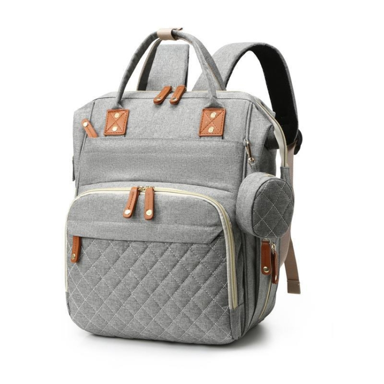 Quilted Double Shoulder Mommy Bag