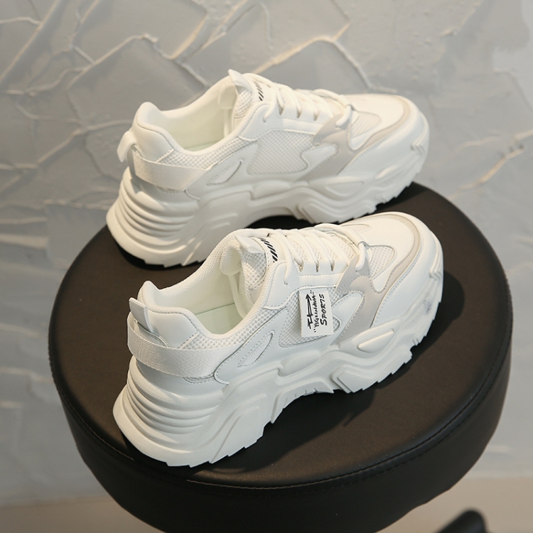 

K819 Spring Wear-resistant Sports Shoes Non-slip Breathable Casual Shoes, Size: 35(White)