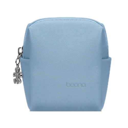 

Baona BN-G003 Leather Mini Portable Multifunctional Digital Storage Bag(Zipper Dark Blue)