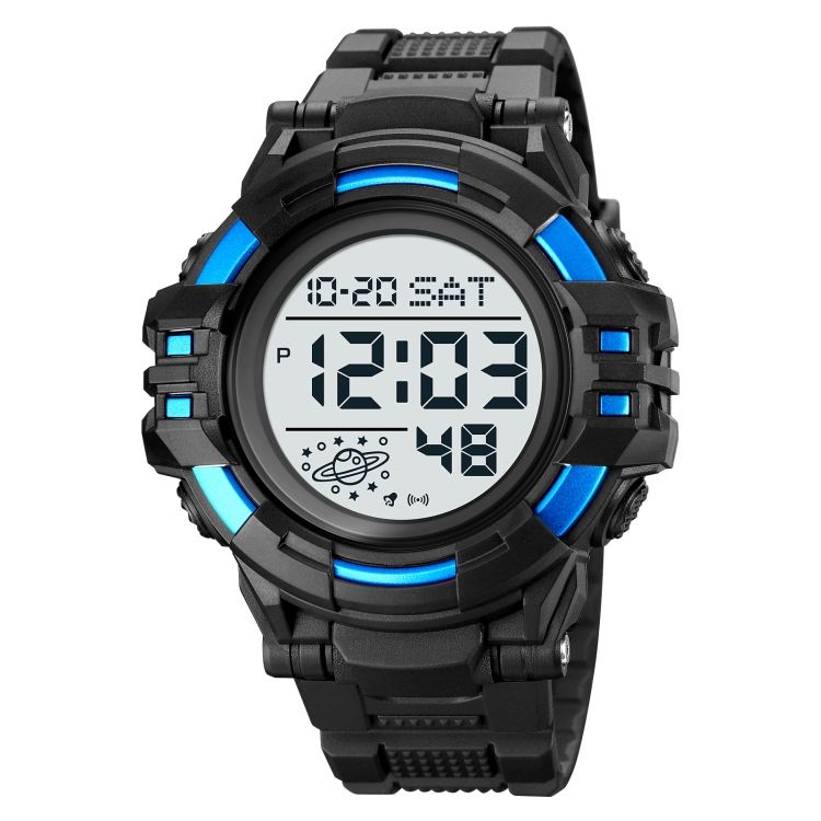 

SKMEI 2003 Multifunctional Back Light Sports Watch Mens Countdown Date Alarm Clock Watch(Blue White Machine)