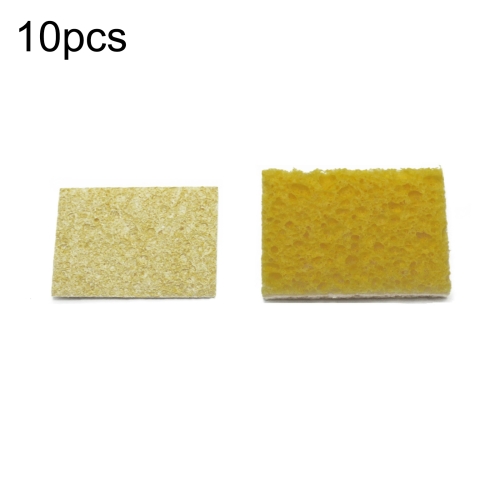 

50pcs High Temperature Resistant Soldering Iron Cleaning Cotton Wood Pulp Sponge,Spec: Thin Rectangular 3.5x5cm