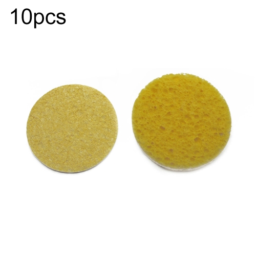 

50pcs High Temperature Resistant Soldering Iron Cleaning Cotton Wood Pulp Sponge,Spec: Thin Round 5.1cm