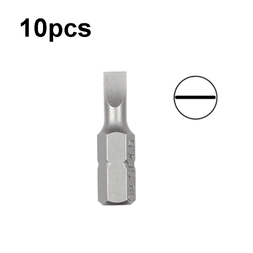 

10pcs Electric Screwdriver Short Batch Head Strong Magnetic Driver Head, Series: Straight SL4.5