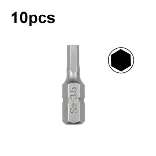 

10pcs Electric Screwdriver Short Batch Head Strong Magnetic Driver Head, Series: Hexagon S3.5