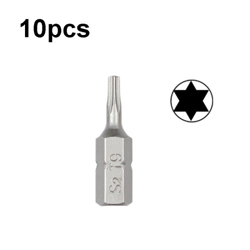 

10pcs Electric Screwdriver Short Batch Head Strong Magnetic Driver Head, Series: Without Hole Torx T9