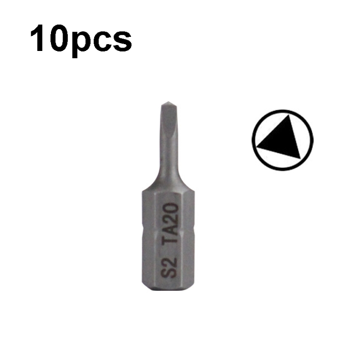 

10pcs Electric Screwdriver Short Batch Head Strong Magnetic Driver Head, Series: Triangle TA20