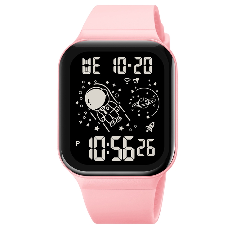 

SKMEI 1863 Multifunctional Astronaut Student Digital Sports Square Watch(Pink Black Machine)