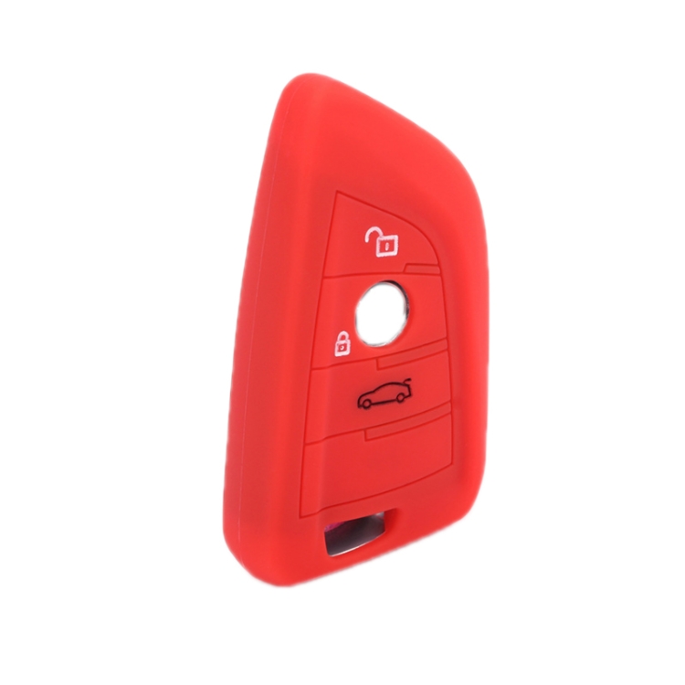 

For BMW 1 Series X4/X2/XM5 2pcs Soft Silicone Remote Key Cover(Red)