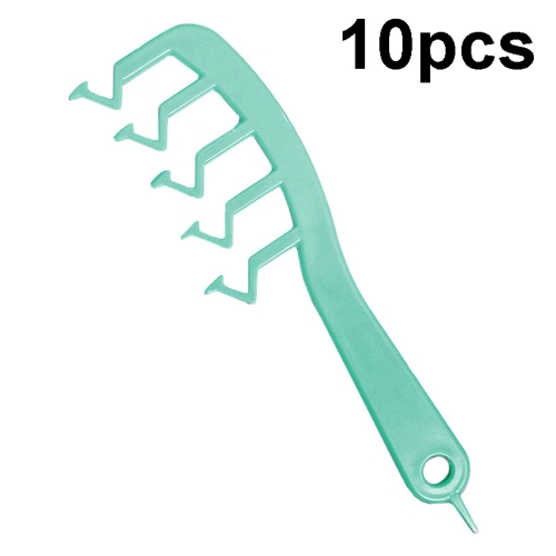 

10pcs Z Shape Hair Combs Portable Hair Styling Tool(Green)