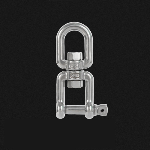 

M12 OX Type 304 Stainless Steel 360 Degree Rotating 8-Shaped Chain Snap Ring Connecting Hook Swivel