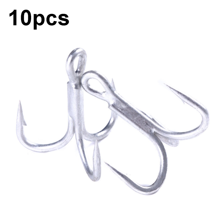 

HENGJIA FH061 10pcs Three-jaw Treble Blood Groove Hooks, Specification: 6