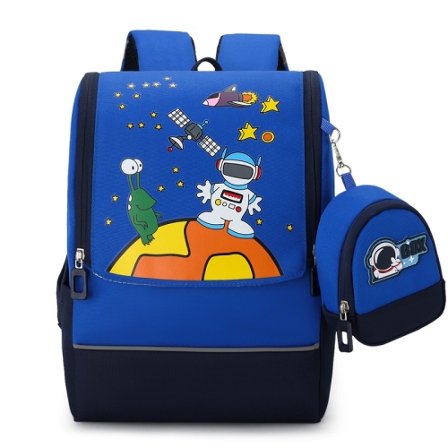 

Elementary School Students Cartoon Anime Backpack Children Schoolbag(Blue)