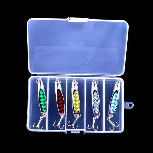 

HENGJIA SP0715B Laser Sequins Oblique Cut Sequin Baits(5 Colors Boxed)