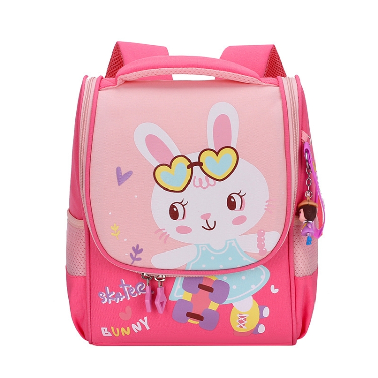 

Kindergarten Children Cute Cartoon Backpack School Bag(Rose Red)
