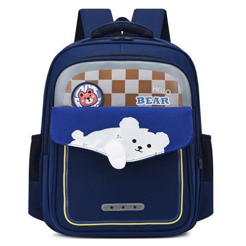 

Kindergarten Burden-reducing Schoolbag Children Cute Cartoon Backpack(Royal Blue)