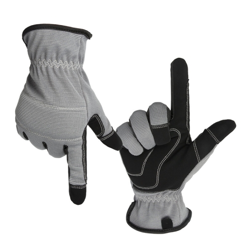 

A9015 Gardening Work Touch Screen Stretch Breathable Labor Machinery Protection Gloves(XL Gray)