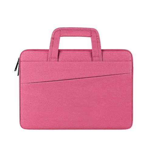 

ST03 Waterproof Laptop Storage Bag Briefcase Multi-compartment Laptop Sleeve, Size: 11.6-12.5 inches(Rose Pink)