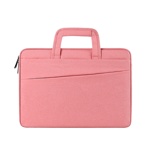 

ST03 Waterproof Laptop Storage Bag Briefcase Multi-compartment Laptop Sleeve, Size: 14.1-15.4 inches(Pink)