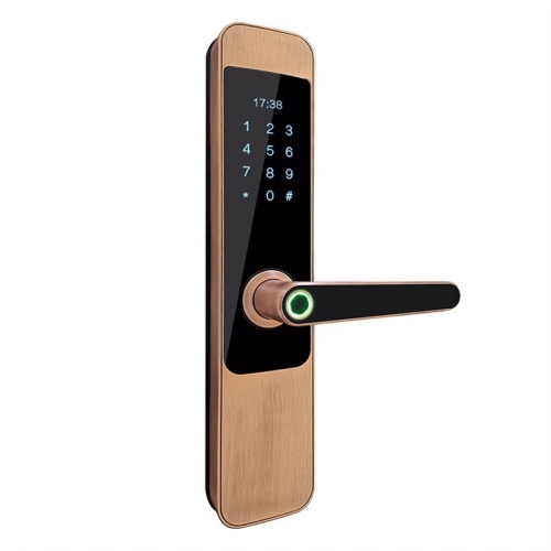 

M8 Tuya Smart Wifi Fingerprint Anti-Theft Remote Control Electronic Door Lock, Specification: Bronze 30x240mm