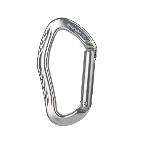 

XINDA 22KN Rock Climbing Straight Quickdraw Spring-loaded Gate Buckle Aluminum Carabiner(Silver)